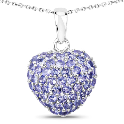 Bids.com 7.00 Carat Genuine Tanzanite .925 Sterling Silver Pendant Pendants