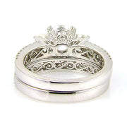 Bids.com 1.05ct Engagement Ring Set 18KT White Gold Rings