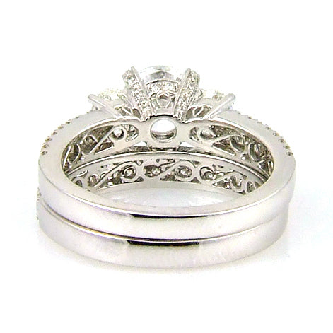 Bids.com 1.05ct Engagement Ring Set 18KT White Gold Rings