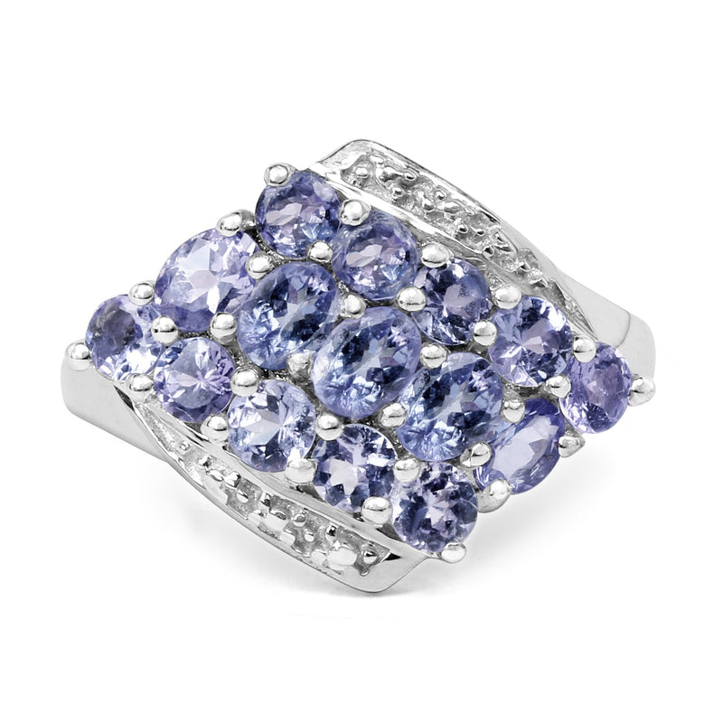 Bids.com 1.85 Carat Genuine Tanzanite .925 Sterling Silver Ring Rings
