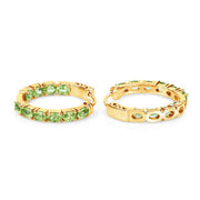 Bids.com 3.40 Carat Genuine Peridot .925 Sterling Silver Earrings Earrings