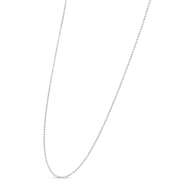 Bids.com .925 Sterling Silver 0.7mm Slim and Dainty Unisex 18" Inch Ball Bead Chain Necklace Necklaces