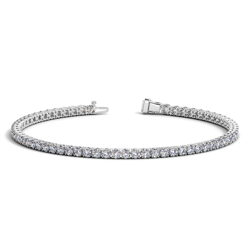 Bids.com Lab Grown Round Diamond Tennis Bracelet in 14k White Gold (3 cctw F/G  VS2/SI1) Bracelets