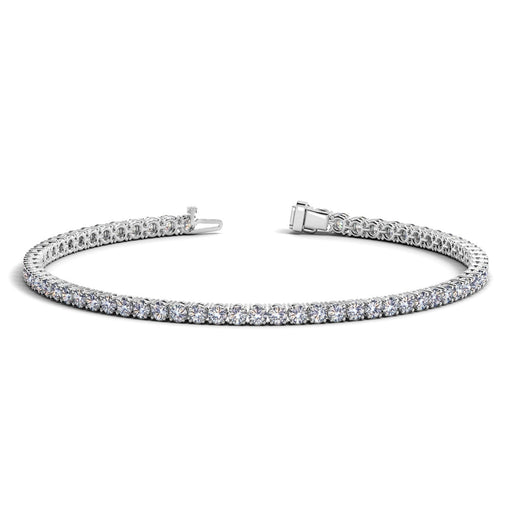 Bids.com Lab Grown Round Diamond Tennis Bracelet in 14k White Gold (3 cctw F/G  VS2/SI1) Bracelets
