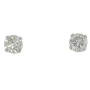 Bids.com .75ct Diamond Stud Earrings 14KT White Gold Earrings