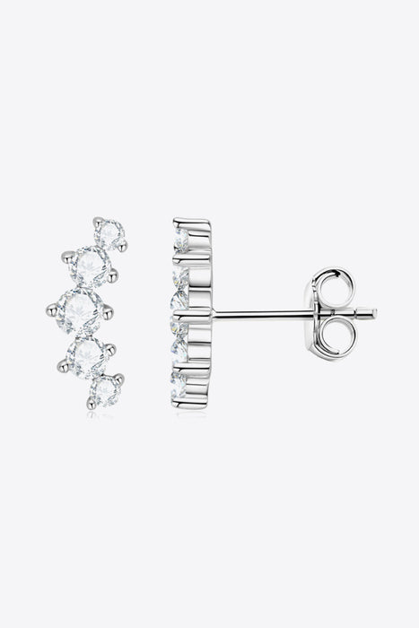 All You Need Moissanite Platinum-Plated Earrings