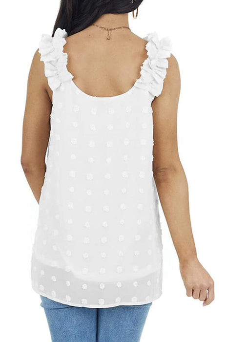 Swiss Dot V-Neck Tank