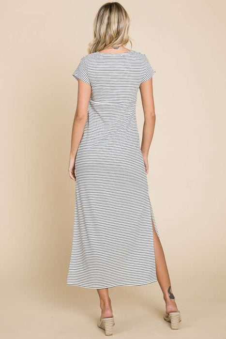 Culture Code Striped Twisted Detail Dress