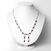 Bids.com 7.65 Carat Genuine Garnet .925 Sterling Silver Necklace Necklaces