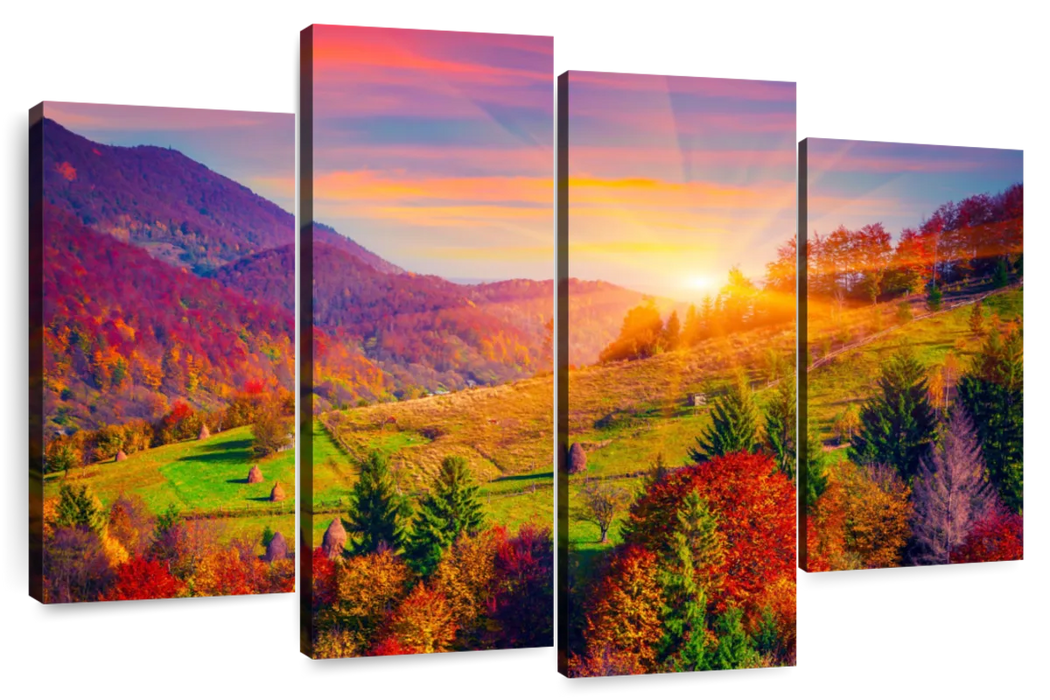 Mountain Autumn Sunrise Wall Art