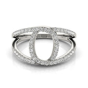 Bids.com 14k White Gold Diamond Loop Style Dual Band Ring (1/2 cttw) Rings