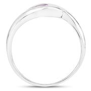 Bids.com 0.54 Carat Genuine Amethyst .925 Sterling Silver Ring Rings