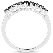 Bids.com 0.32 Carat Genuine Multi Diamond .925 Sterling Silver Ring Rings