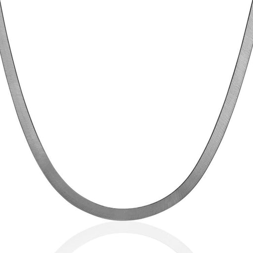 Bids.com 14k White Gold Super Flex Herringbone Chain (4.60 mm) Necklaces