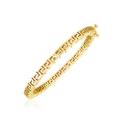 Bids.com 14k Yellow Gold High Polish Greek Key Bangle Bracelets