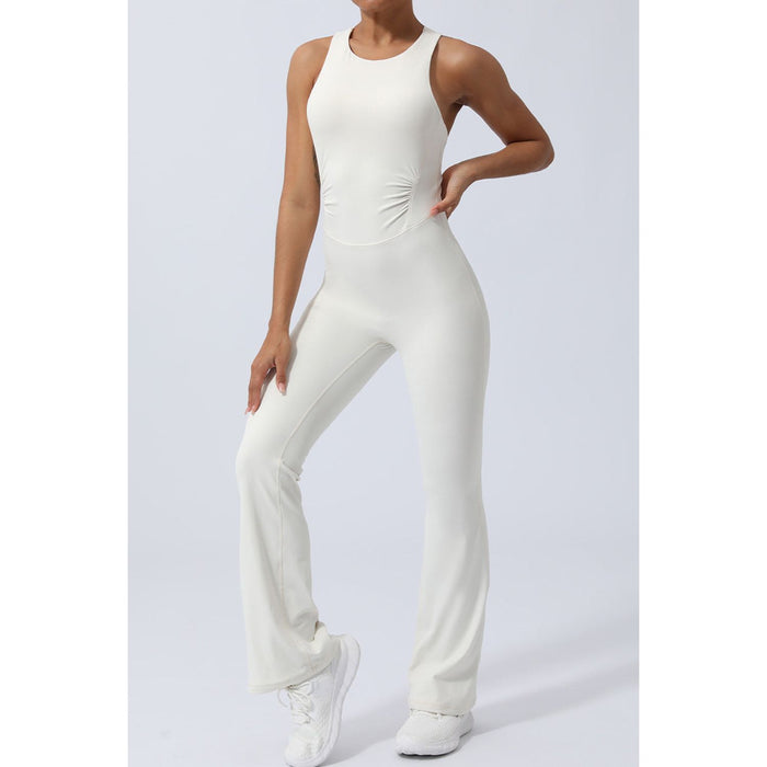 Crisscross Wide Strap Sleeveless Jumpsuit