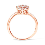 Bids.com 10K Rose Gold 3/8 Cttw Round-Cut Diamond Pear Promise Ring (I-J Color, I2-I3 Clarity) - Size 7 Rings