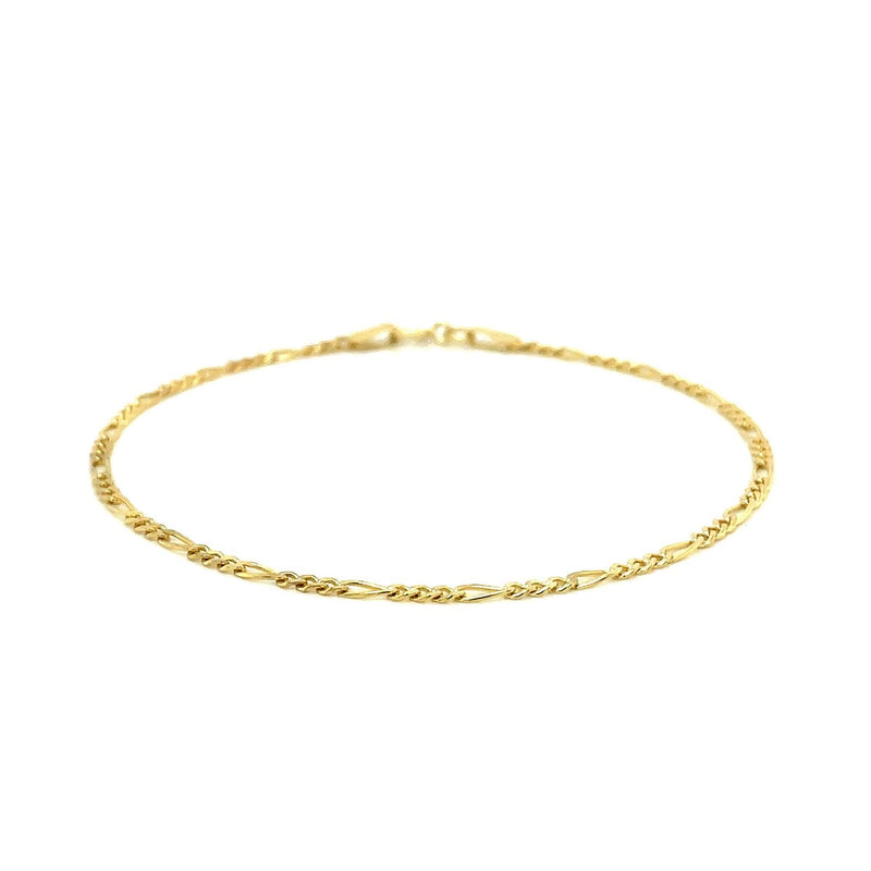 Bids.com 14k Yellow Gold Figaro Bracelet 1.5mm Bracelets