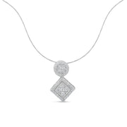 Bids.com 14K White Gold 1 cttw Diamond Pendant Necklace (H-I, I1-I2) Necklaces
