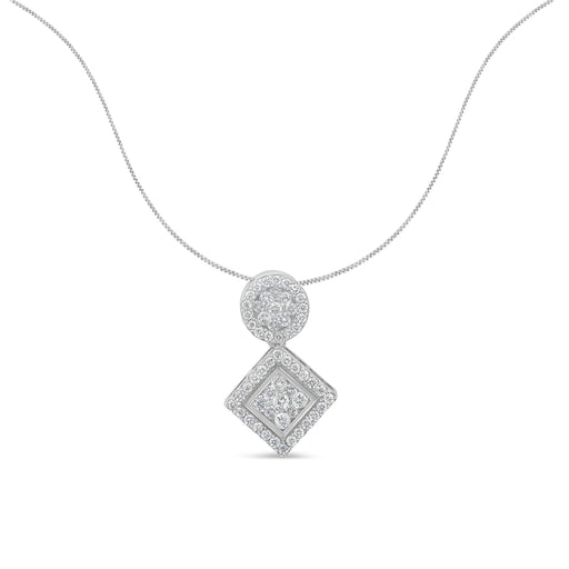 Bids.com 14K White Gold 1 cttw Diamond Pendant Necklace (H-I, I1-I2) Necklaces