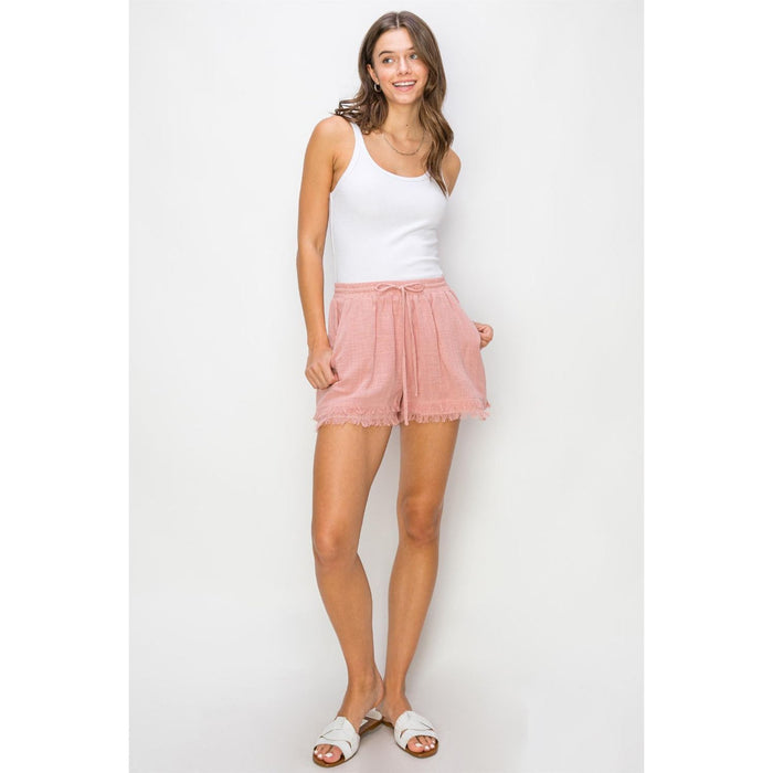 HYFVE Drawstring Frayed Shorts