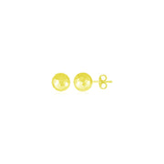 Bids.com 14k Yellow Gold Ball Earrings with Faceted Texture Earrings
