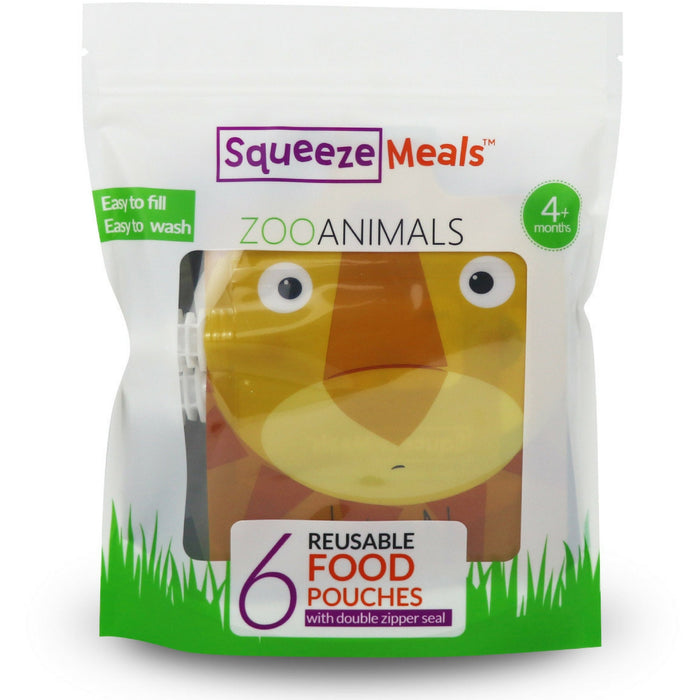 Reusable Food Pouches - Zoo