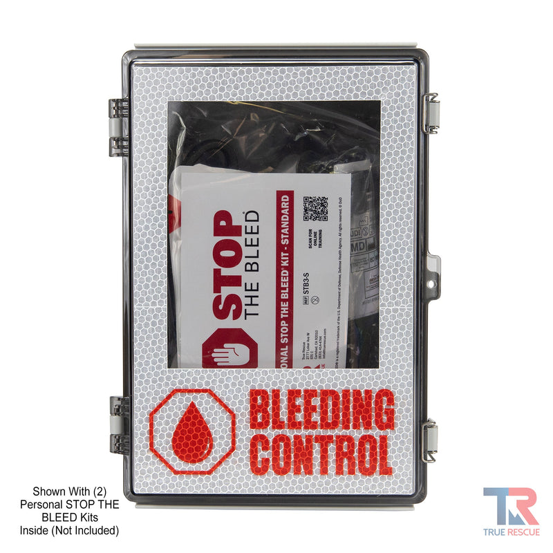 True Rescue Individual Bleeding Control Cabinet Cabinet White Smoke Non-Alarmed,Alarmed