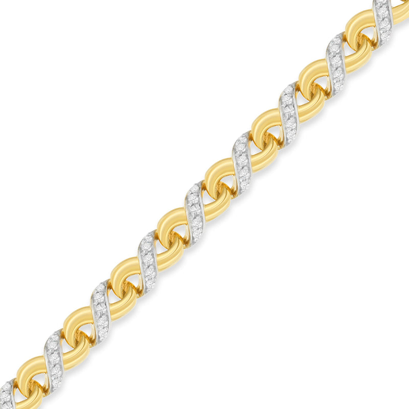 Bids.com 10K Yellow Gold 1 cttw Diamond Riviera Statement Pendant Necklace (J-K, I2-I3) Necklaces