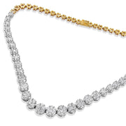 Bids.com IGI Certified 14K Yellow Gold 14 3/4 cttw Pave Set Round-Cut Diamond Riviera Necklace (F-G Color, S2-I1 Clarity) Necklaces