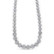 Bids.com IGI Certified 14K Yellow Gold 14 3/4 cttw Pave Set Round-Cut Diamond Riviera Necklace (F-G Color, S2-I1 Clarity) Necklaces