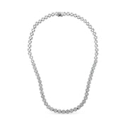 Bids.com IGI Certified 14K White Gold 8.0 Cttw Pave Set Round-Cut Diamond Cluster Graduating Riviera Statement Necklace (H-I Color, I1 Clarity) Necklaces