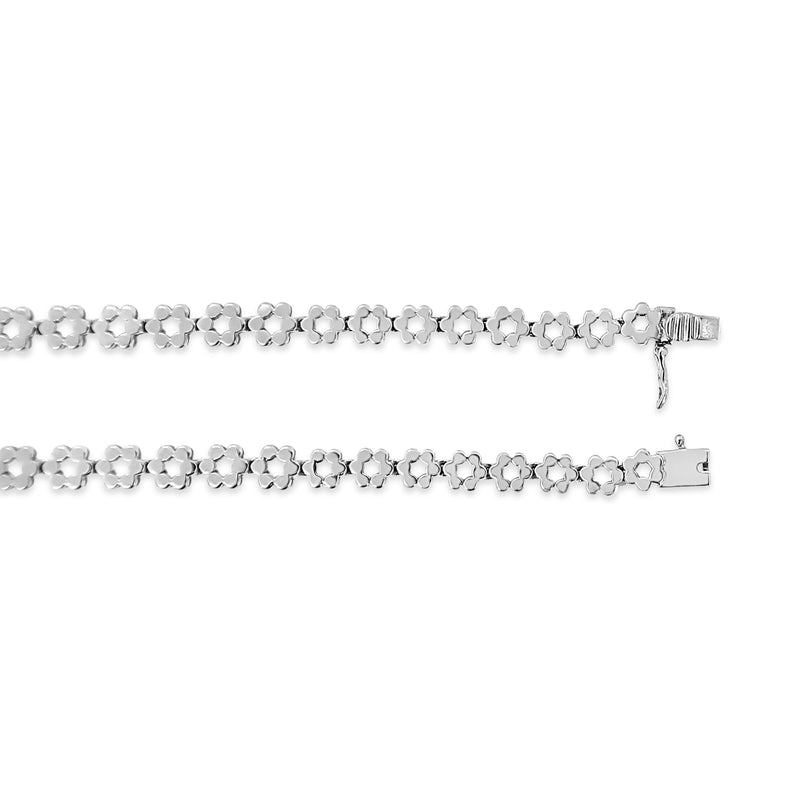 Bids.com IGI Certified 14K White Gold 8.0 Cttw Pave Set Round-Cut Diamond Cluster Graduating Riviera Statement Necklace (H-I Color, I1 Clarity) Necklaces