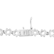 Bids.com IGI Certified 14K White Gold 8.0 Cttw Pave Set Round-Cut Diamond Cluster Graduating Riviera Statement Necklace (H-I Color, I1 Clarity) Necklaces