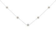 Bids.com Sterling Silver Diamond Station Necklace (1/2 cttw, I-J Color, I1-I2 Clarity) Necklaces