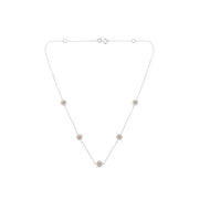Bids.com Sterling Silver Diamond Station Necklace (1/2 cttw, I-J Color, I1-I2 Clarity) Necklaces