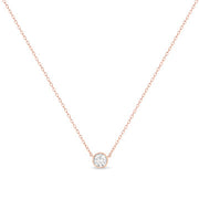 Bids.com .925 Sterling Silver 1/2 Cttw Diamond Bezel 18" Pendant Necklace (I-J Color, I2-I3 Clarity) Necklaces