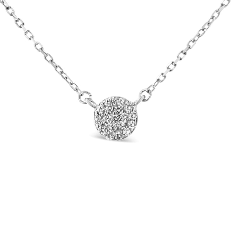 Bids.com .925 Sterling Silver 1/2 Cttw Round Diamond Medallion Multi-Strand Tri Pendant 18" Necklace (H-I Color, I2-I3 Clarity) Necklaces