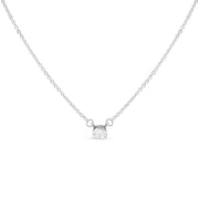 Bids.com 14K White Gold 1/4 Cttw Lab Grown Oval Solitaire Diamond East West 18" Pendant Necklace (G-H Color, VS2-SI1 Clarity) Necklaces