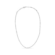 Bids.com 14K White Gold Bezel Set 1.00 Cttw Diamond 11 Station Necklace Necklaces