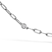 Bids.com 14K White Gold Bezel Set 1.00 Cttw Diamond 11 Station Necklace Necklaces