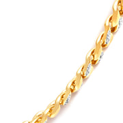 Bids.com 14K Yellow Gold Plated .925 Sterling Silver 1.0 Cttw Diamond Cuban Link Necklace (I-J Color, I3 Clarity) - 18" Inches Necklaces
