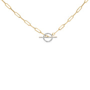 Bids.com 14KT Yellow Gold 1/4 Cttw Diamond  Toggle Clasp Paperclip Link Necklace (I-J Color, I1-I2 Clarity) - 18" Inches Necklaces