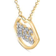 Bids.com 14K Yellow Gold Plated Silver 1/4 Cttw Diamond "Boss" Pendant Necklace - 18 Inch Necklaces