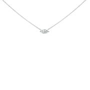 Bids.com 14K White Gold 1/2 Cttw Marquise Lab-Grown Diamond East West Solitaire 18" Pendant Necklace (F-G Color, VS2-SI1 Clarity) Necklaces