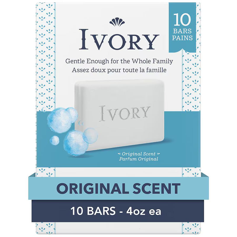 Ivory Ivory Bar Soap Original 10 bars 4 oz each 10 pack Bar Soap White Smoke