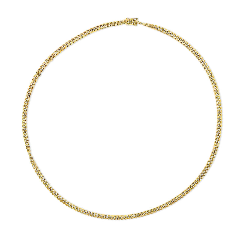 Bids.com Semi-Solid 14K Yellow Gold 4.5mm Miami Cuban Chain Necklace - Unisex Chain - 22 Inches Necklaces