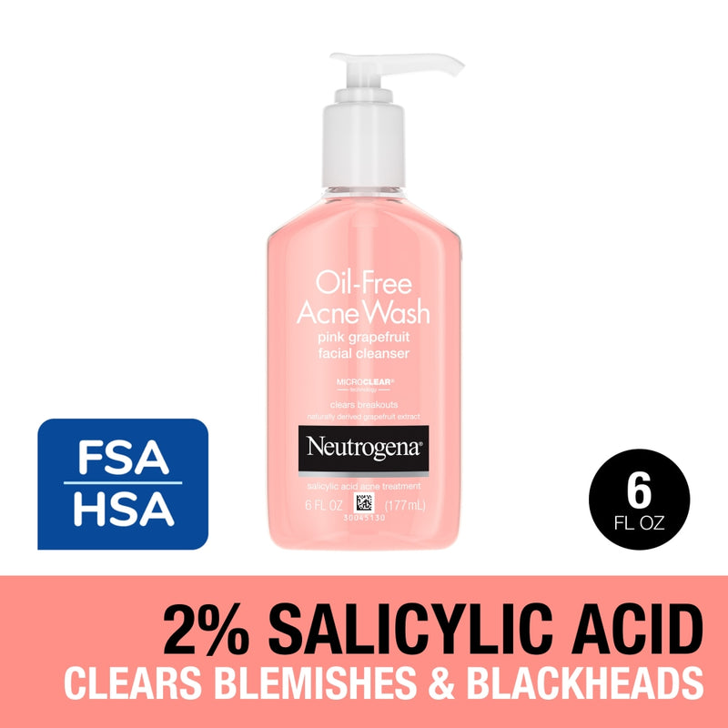 Neutrogena Neutrogena Oil Free Acne Wash Pink Grapefruit Cleanser 177ml Facial Cleansers