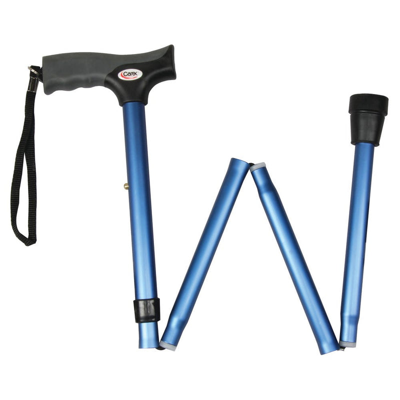 Carex Carex Soft Grip Folding Cane, Blue Canes & Walking Sticks