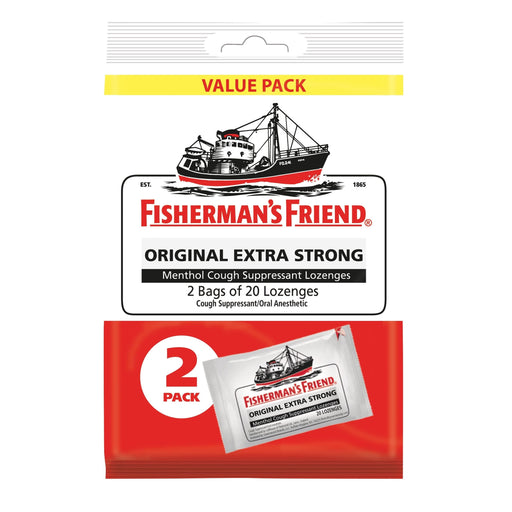 Fisherman's Friend Fisherman's Friend Cough Suppressant/Oral Anesthetic, Extra Strong, Lozenges, Original, 2 Pack Health & Beauty